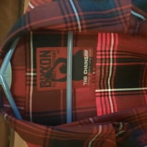 DIXXON Red and Black Plaid Casual Button Down Shirt